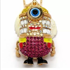 Crystal Minion Robot Necklace (Big Pendant)